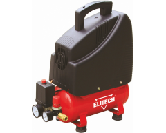 Компрессор безмасляный Elitech КПБ 190/6, 6 л, 180 л/мин, 1.1 кВт, 230 В