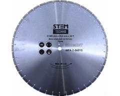 Диск алмазный по бетону STEM Techno CL 400, мокрая Тип резки, 400 Диаметр диска, 25.4 Посадочный диаметр, 3.4 Толщина алмазного слоя, 10 Высота алмазного слоя