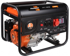 Бензиновый генератор Patriot GP 6530, 400/230 В, 5.0 кВт