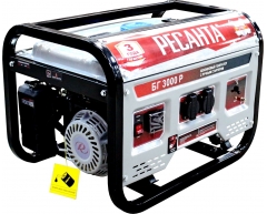 Бензиновый генератор Ресанта БГ 3000 Р, 230 В, 2.5 кВт