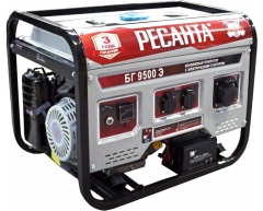 Бензиновый генератор Ресанта БГ 9500 Э, 230 В, 7.5 кВт