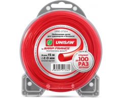 Леска триммерная Unisaw 2.0 мм (15 м), круглое Тип сечения, 2.0 Диаметр лески, 15 Длина лески