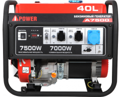 Бензиновый генератор A-iPower A 7500, 230 В, 7.0 кВт