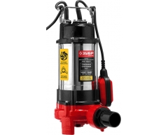 Насос фекальный ЗУБР НПФ-1100-Р, грязная Назначение насоса, 300 л/мин, 1100 Вт
