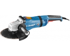 Угловая шлифмашина ЗУБР УШМ-П230-2400 ПВ, 230 мм, 2400 Вт, 6000 об/мин