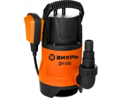 Насос дренажный Вихрь ДН-550, грязная Назначение насоса, 13000 л/мин, 8 м, 550 Вт