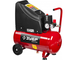 Компрессор безмасляный ЗУБР ЗКП-190-24-1.5-Н4, 24 л, 190 л/мин, 1.5 кВт, 230 В