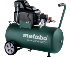 Компрессор безмасляный Metabo Basic 280-50 W OF, 50 л, 280 л/мин, 1.7 кВт