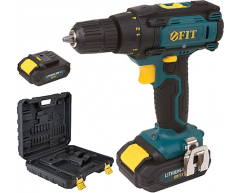 Дрель-шуруповерт аккумуляторная FIT 80198, 24 max, 10 max, Li-Ion, 14.4, 1.3
