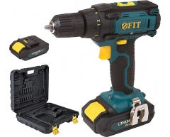 Дрель-шуруповерт аккумуляторная FIT 80199, 28 max, 10 max, Li-Ion, 18, 1.3