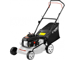 Газонокосилка бензиновая ЗУБР ГКБ 400, несамоходная Тип передвижения, 40 см, нет Боковой выброс, нет Мульчирование, 50 л, ЗУБР Производитель двигателя