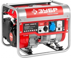 Бензиновый генератор ЗУБР ЗЭСБ-1200, 230 В, 1.0 кВт