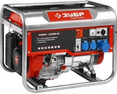 Бензиновый генератор ЗУБР ЗЭСБ-5500, 230 В, 5.0 кВт