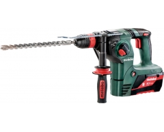 Перфоратор аккумуляторный Metabo KHA 36 LTX (2x5.2 Ач), трехрежимный Количество режимов, 3.1 Энергия удара, 4.9 Вес нетто, Li-Ion Тип аккумулятора, 36 Напряжение аккумулятора, 5.2 Емкость аккумулятора