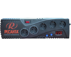 Стабилизатор напряжения электронный Ресанта С 500, напольный Тип установки, 0.45 Максимальная мощность, 202-238 Диапазон стабилизации, 220 Выходное напряжение