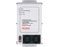 Стабилизатор напряжения электронный инверторный Ресанта АСН 600/1-И, настенный Тип установки, 0.6 Максимальная мощность, 218-222 Диапазон стабилизации, 220 Выходное напряжение