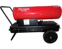 Тепловая пушка дизельная Ресанта ТДП 20000, 20 кВт, 595 м3/ч, 24 л, дизельное/керосин Вид топлива