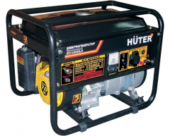 Бензиновый генератор Huter DY 4000 LX, однофазный, 3.0, Huter, электростартер, 15 л