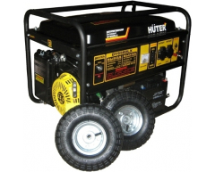 Бензиновый генератор Huter DY 6500 LX с колесами, 230 В, 5.0 кВт