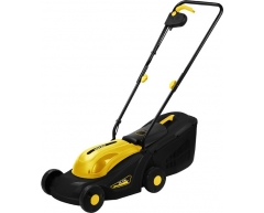 Газонокосилка электрическая Huter ELM 1100, несамоходная Тип передвижения, 34 см, нет Мульчирование, 28 л, электрический Тип двигателя