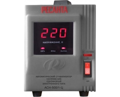 Стабилизатор напряжения электронный Ресанта АСН 500 1-Ц, напольный Тип установки, 0.5 Максимальная мощность, 140-260 Диапазон стабилизации, 220 Выходное напряжение