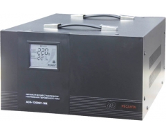 Стабилизатор напряжения электромеханический Ресанта АСН 12000 1-ЭМ, напольный Тип установки, 12 Максимальная мощность, 140-260 Диапазон стабилизации, 220 Выходное напряжение