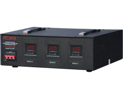 Стабилизатор напряжения электромеханический Ресанта АСН 3000/3-ЭМ, напольный Тип установки, 3.0 Максимальная мощность, 240-430 Диапазон стабилизации, 380 Выходное напряжение