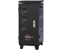 Стабилизатор напряжения электромеханический Ресанта АСН 9000/3-ЭМ, напольный Тип установки, 9.0 Максимальная мощность, 240-430 Диапазон стабилизации, 380 Выходное напряжение