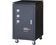 Стабилизатор напряжения электромеханический Ресанта АСН 60000/3-ЭМ, напольный Тип установки, 60 Максимальная мощность, 240-430 Диапазон стабилизации, 380 Выходное напряжение