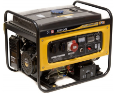 Бензиновый генератор Kipor KGE 6500 E3, трехфазный, 5.6, Kipor, электростартер, 25 л