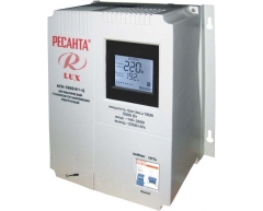 Стабилизатор напряжения электронный Ресанта АСН 5000 Н 1-Ц Lux, настенный Тип установки, 5.0 Максимальная мощность, 140-260 Диапазон стабилизации, 220 Выходное напряжение