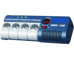 Стабилизатор напряжения электронный Rucelf SRW 500 D, настенный Тип установки, 0.45 Максимальная мощность, 130-270 Диапазон стабилизации, 220 Выходное напряжение