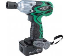 Гайковерт аккумуляторный ударный Hitachi WR 12 DAF2, 130 max, квадрат Тип патрона, NiCd Тип аккумулятора, 12 Напряжение аккумулятора, 1.4 Емкость аккумулятора