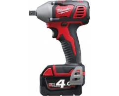 Гайковерт аккумуляторный импульсный Milwaukee M18 BIW12-402C, 240 max, квадрат Тип патрона, Li-Ion Тип аккумулятора, 18 Напряжение аккумулятора, 4.0 Емкость аккумулятора