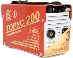 Сварочный инвертор Торус 200 (НАКС), 230 В, 5.3 кг, 30-200 А