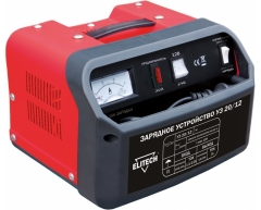 Зарядное устройство Elitech УЗ 20/12, 230 Напряжение сети, 12-24 Напряжение зарядки, 12 max