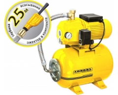 Насосная станция Aurora AGP 1100-25 Jet, чистая Назначение насоса, 43 л/мин, 55 м, 24 л, 1100 Вт