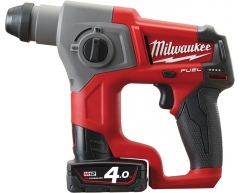 Перфоратор аккумуляторный Milwaukee M12 CH-402C Fuel, двухрежимный Количество режимов, 1.1 Энергия удара, 1.9 Вес нетто, Li-Ion Тип аккумулятора, 12 Напряжение аккумулятора, 4.0 Емкость аккумулятора