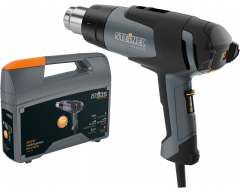 Фен строительный Steinel HG 2120 E в кейсе, 80-630 Рабочая температура, 150/150-300/300-500 Поток воздуха, 0.85 Вес нетто, 2200 Мощность