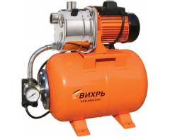 Насосная станция Вихрь АСВ 800/24Н, чистая Назначение насоса, 60 л/мин, 40 м, 24 л, 800 Вт