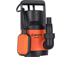 Насос дренажный Вихрь ДН 300, чистая Назначение насоса, 188 л/мин, 8 м, 300 Вт