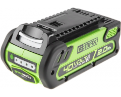 Аккумулятор Greenworks G 40 B2, Li-Ion Тип аккумулятора, 40 Напряжение аккумулятора, 2.0 Емкость аккумулятора