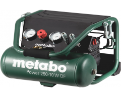 Компрессор безмасляный Metabo Power 250-10 W OF, 10 л, 220 л/мин, 1.5 кВт, 230 В