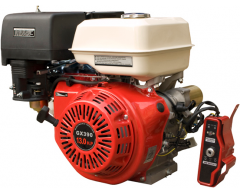 Бензиновый двигатель Grost GX 390 E (S тип), 13 Мощность (3600 об/мин), 389 Рабочий объем, 1.1 Объем масляного картера, электростартер Запуск, стандартный Объем топливного бака