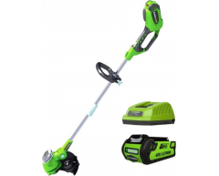 Триммер аккумуляторный Greenworks G 40 ST 30 K2, леска Режущий элемент, прямая Тип штанги, 4.1 Вес нетто, Li-Ion Тип аккумулятора, 40 Напряжение аккумулятора, 2.0 Емкость аккумулятора