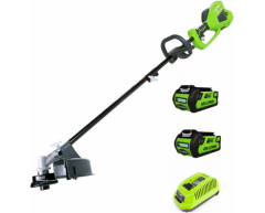 Триммер аккумуляторный Greenworks GD 40 ST K2X, леска, прямая, 5.46, Li-Ion, 40, 2.0