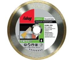 Диск алмазный по плитке Fubag Keramik Extra 33115-3, сухая Тип резки, 115 Диаметр диска, 22.2 Посадочный диаметр, 1.6 Толщина алмазного слоя, 8.0 Высота алмазного слоя